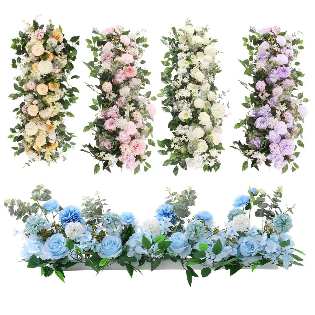 Artificial Wedding Rose Flower Row Top Table Backdrop Arch Arrangement Wall Deco