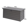 Storage Cabinet 350L Garden Storage Box Color Board Tool Container Patio Grey UK