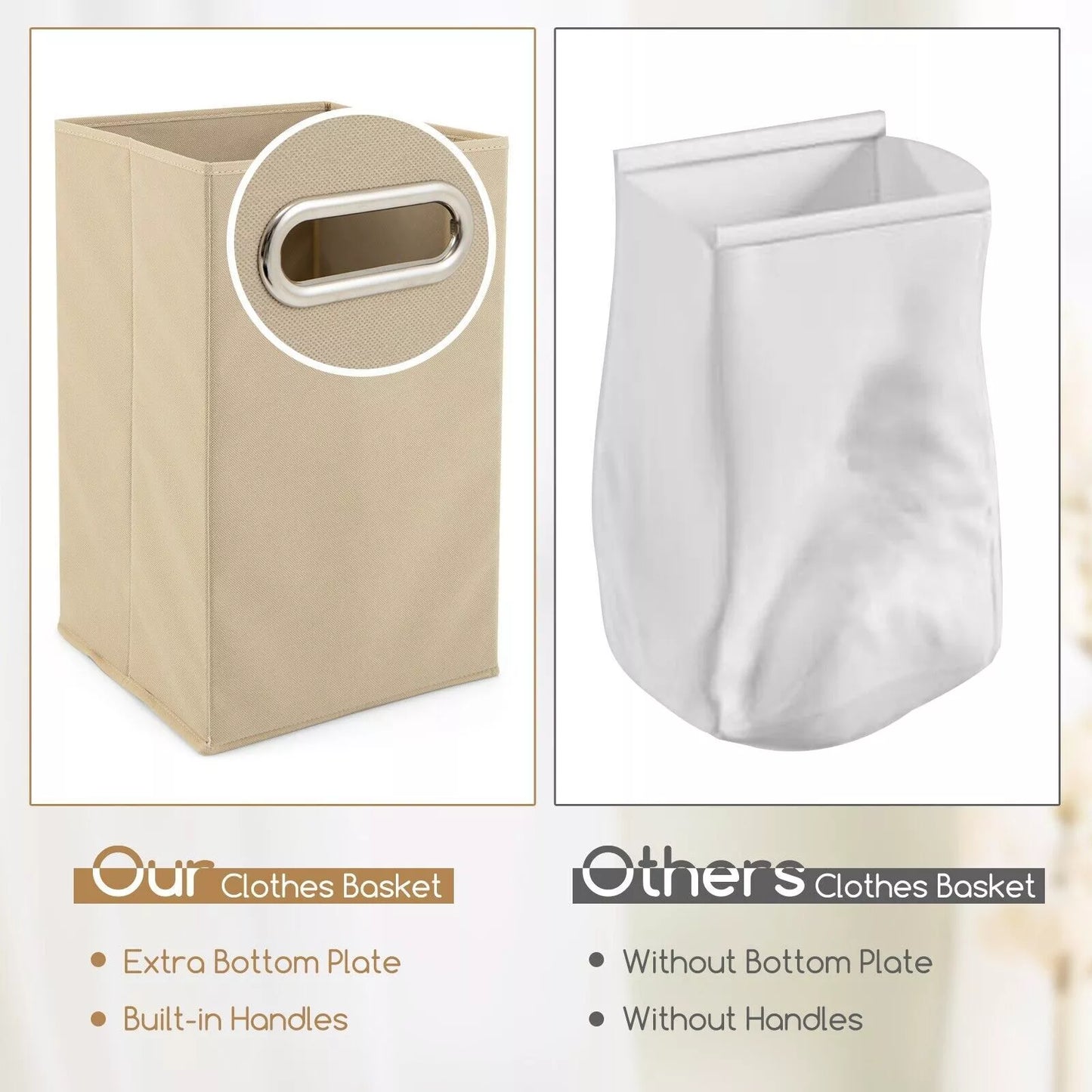 4-Tier Tilt-Out Laundry Hamper Bamboo Pull Out Laundry Hamper w/Shelves