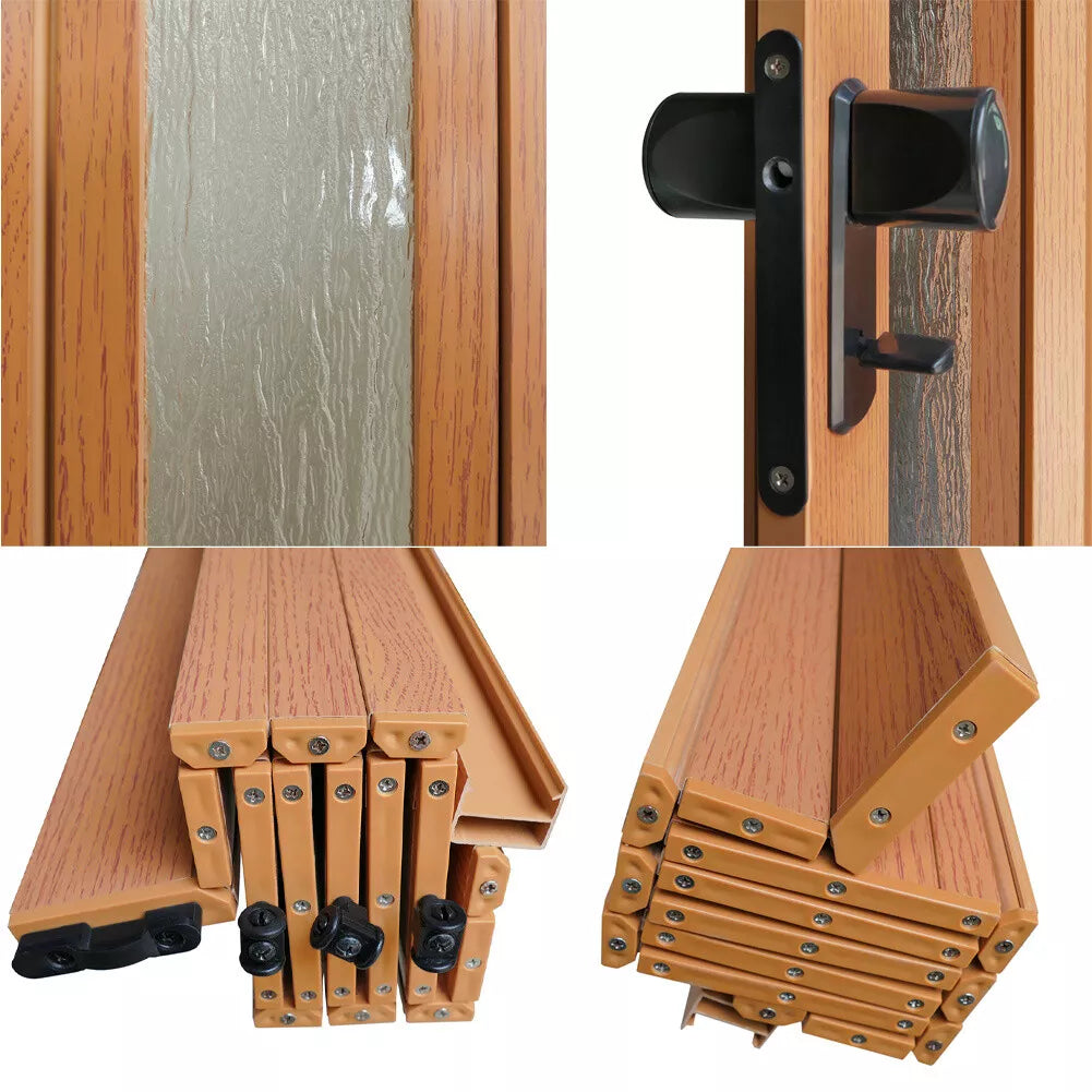 Internal Bi Folding Concertina Accordion Door PVC Sliding Divider Doors Bathroom