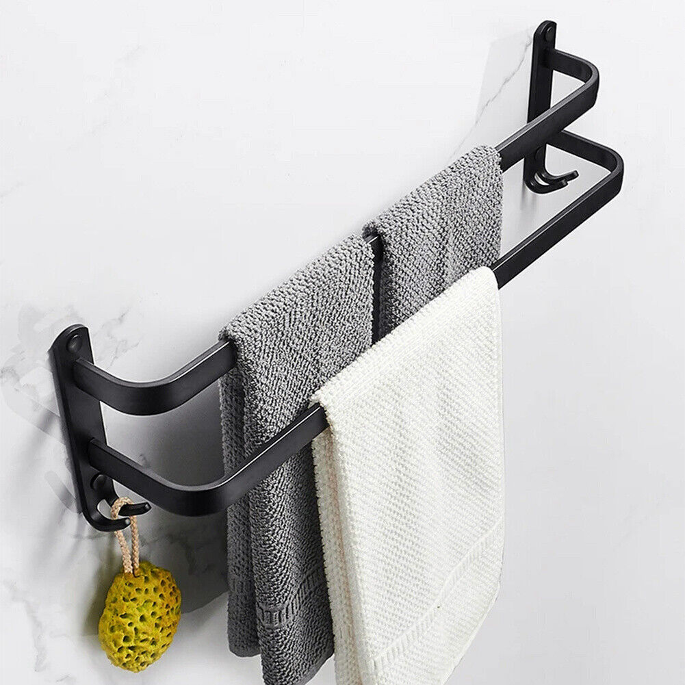 2/3 Tier Aluminum Basket Shower Rack Bathroom Storage Shelf Towel Rail Holder