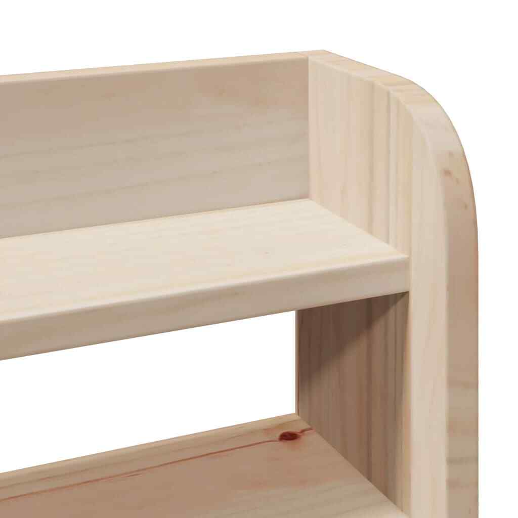 Bed Frame with Headboard 140x200 Solid Wood Pine H6U5