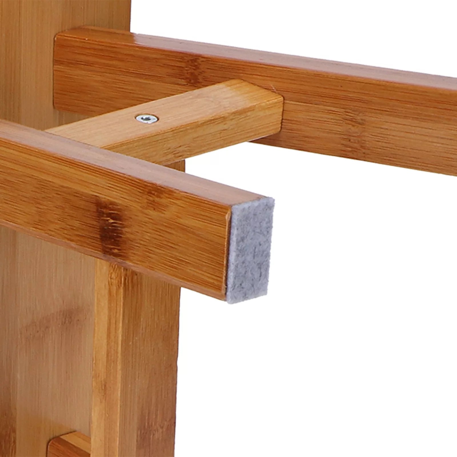 (S Rectangle)Multipurpose Small Bamboo Stool Foot Rest Stool Shower Low Bench