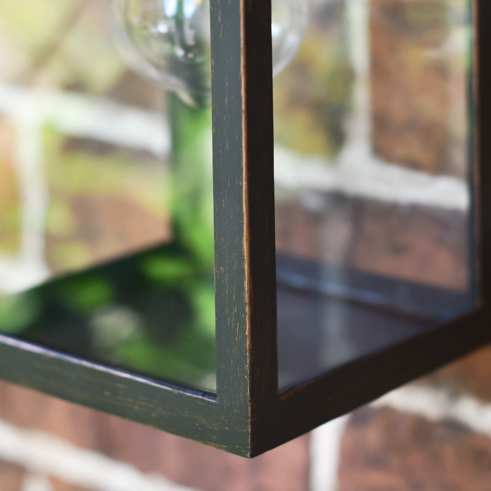 'Boîte' Copper Top Fix Wall Light Traditional Outdoor Garden Lantern IP44