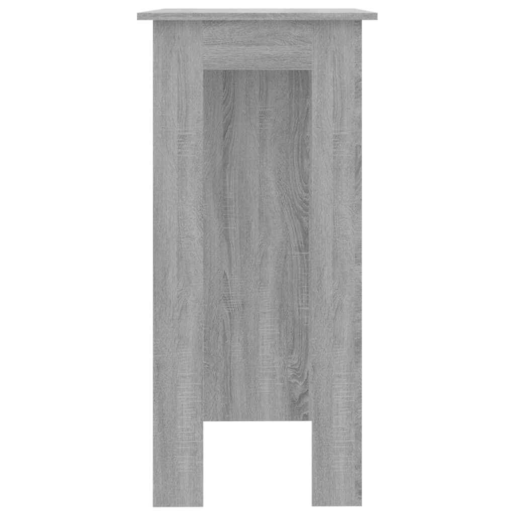 Bar Table with Shelf Grey Sonoma 102x50x103.5 cm Engineered Wood HOT