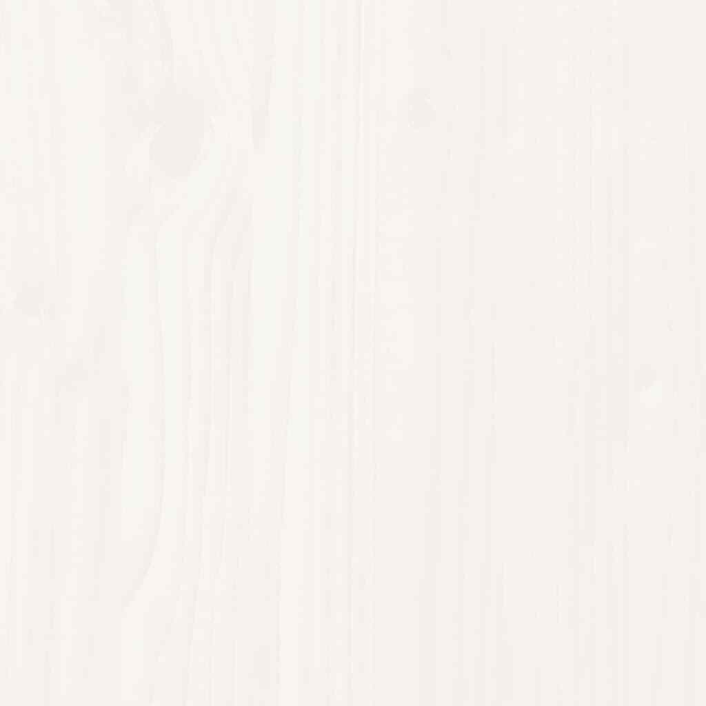 BaraSh Bed Frame with Headboard White 75x190 Small Solid Wood D8Z9