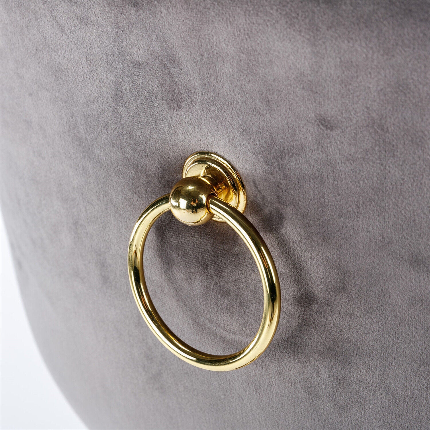 Bar Stools Set of 2 Adjustable Height 360° Swivel Tufted Pub Bar Chairs Grey