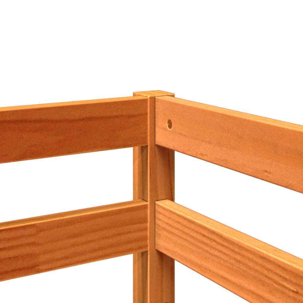 ' Loft Bed with Tunnel White&Black 90x200 Solid Wood Pine Y1B7