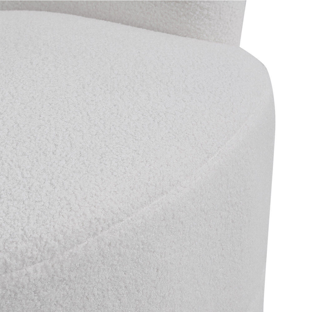 Teddy Wool Swivel Chair Round Back Accent Tub Upholstered Armchair Single Sofa