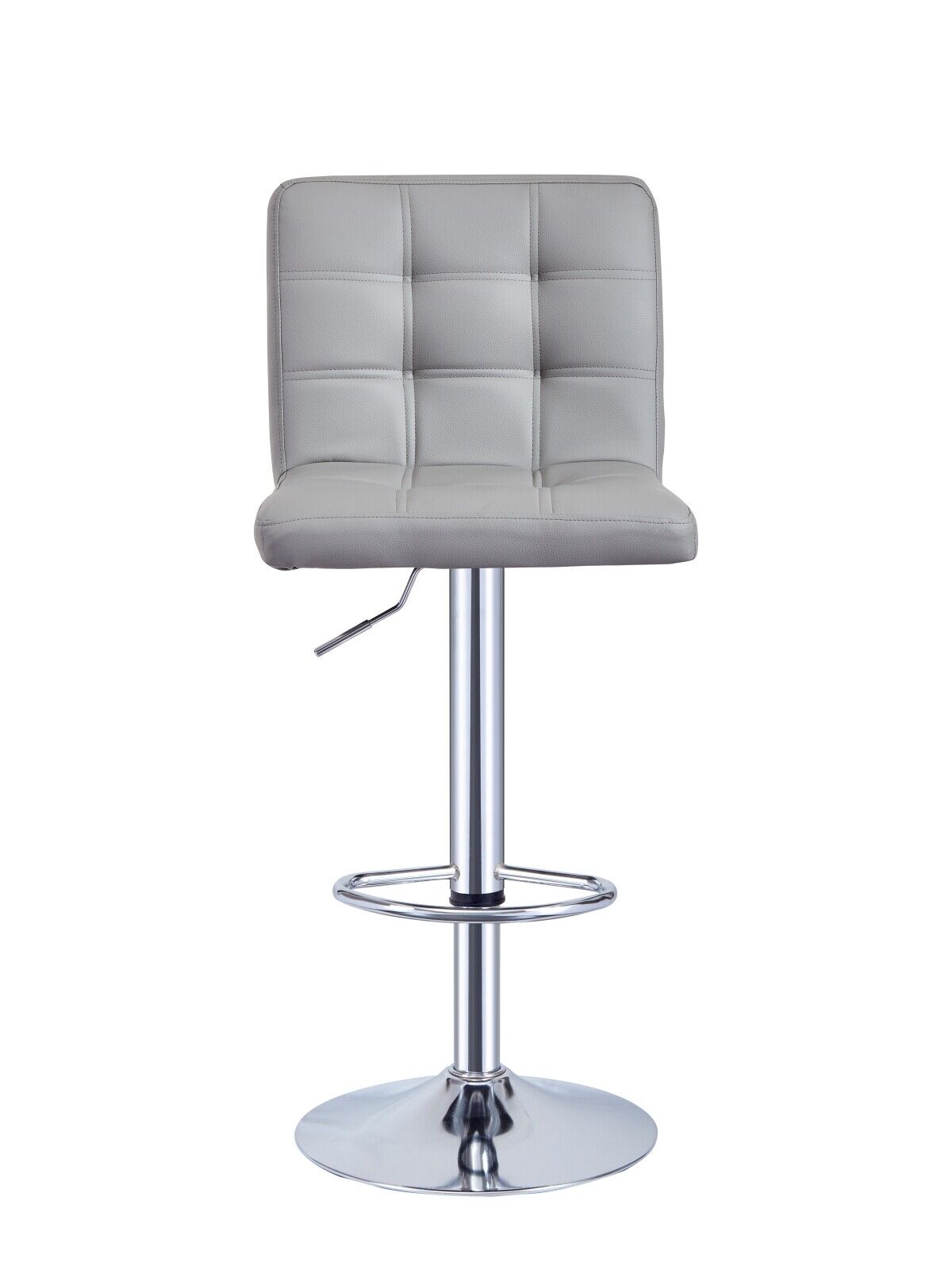 Bar Stools Set of 2 PU Leather Swivel Height Adjustable Bar Chairs With Backrest