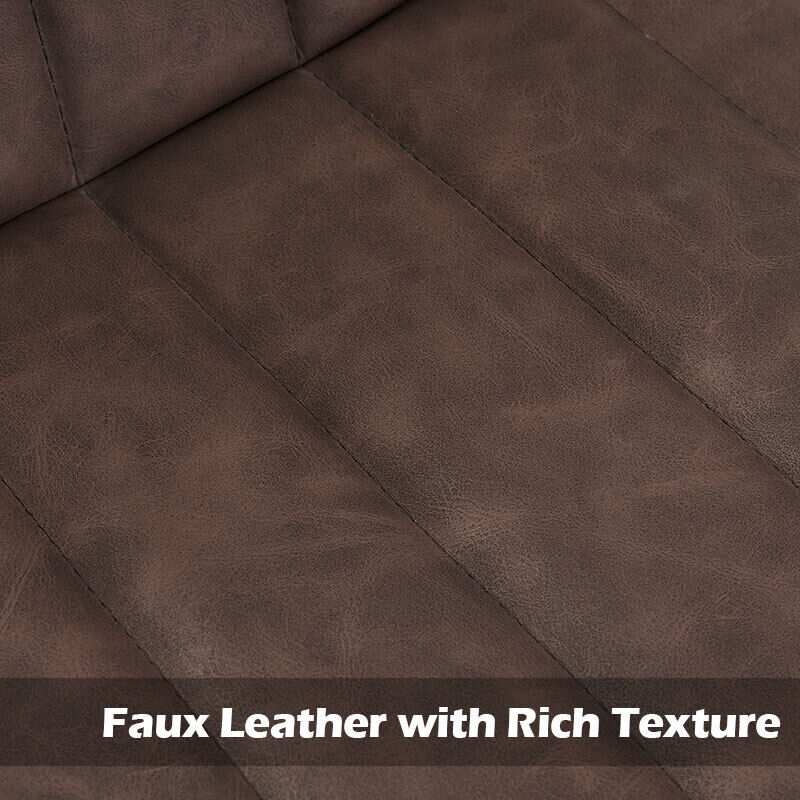 Bar Stools X2 Faux Leather Bar Chairs With Footrest Kitchen Furniture Modern