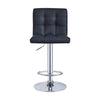 Bar Stools Set of 2 PU Leather Swivel Height Adjustable Bar Chairs With Backrest
