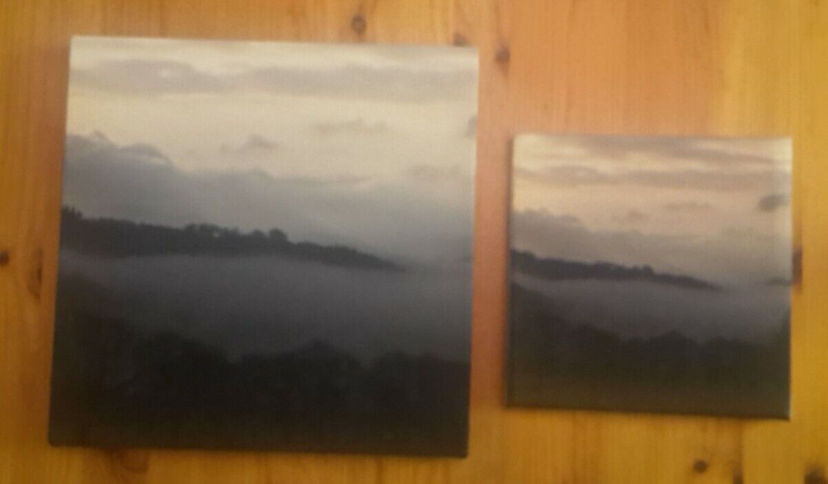 "Hillside Morning Mist" Canvas Set Landscape Countryside and Nature Prints