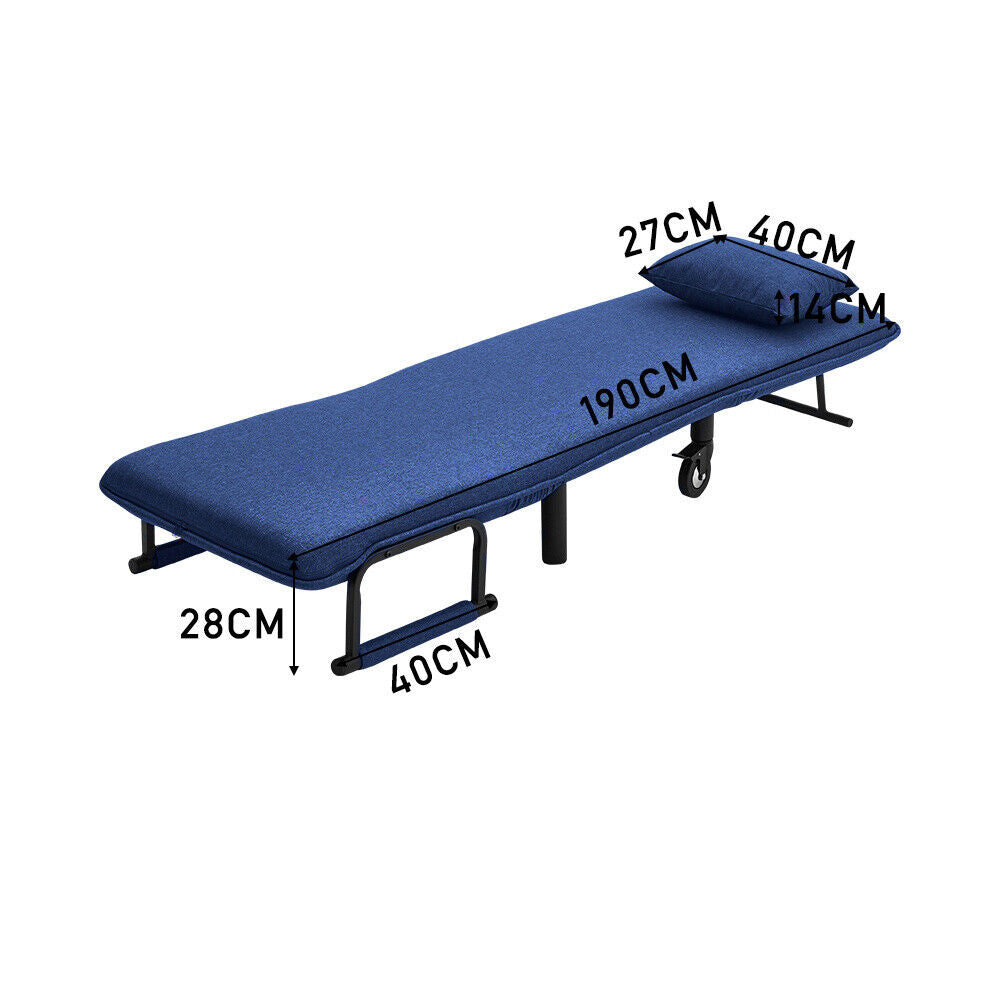 3-in-1 Folding Chair Sofa Bed Single Sleeper Chair Bed Recliner Futon Armchair