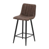 Bar Stools X2 Faux Leather Bar Chairs With Footrest Kitchen Furniture Modern