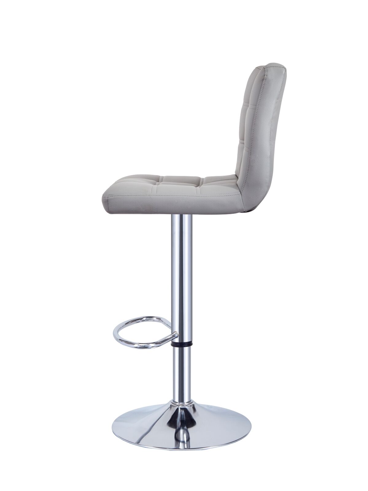 Bar Stools Set of 2 PU Leather Swivel Height Adjustable Bar Chairs With Backrest