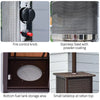 12KW Patio Gas Heater Freestanding Warm Wicker Rattan Courtyard Outdoor Garden