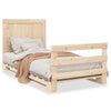 BaraSh Bed Frame with Headboard 100x200 Solid Wood Pine,Platform Bed B0B8