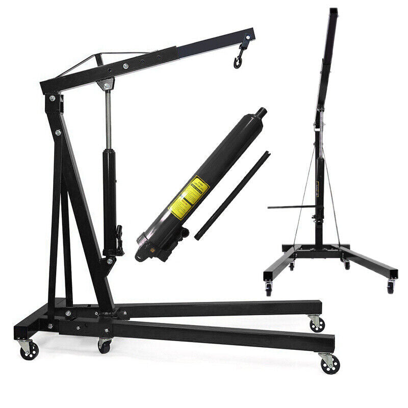 1000kg Engine Hoist Crane, TOOLCHIEF 1 Ton Mobile Folding Workshop Hoists Cranes main image 1