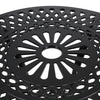 Outdoor Dining Table Round Cast Aluminum Patio Dining Table with Umbrella Hole