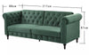 Sofa Bed Velvet Chesterfield 3 Seater Style Green Blue Grey Sofabed Button Back