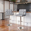 Bar Stools × 2 Padded Seat Faux Leather Swivel Home Kitchen Breakfast Muti Types