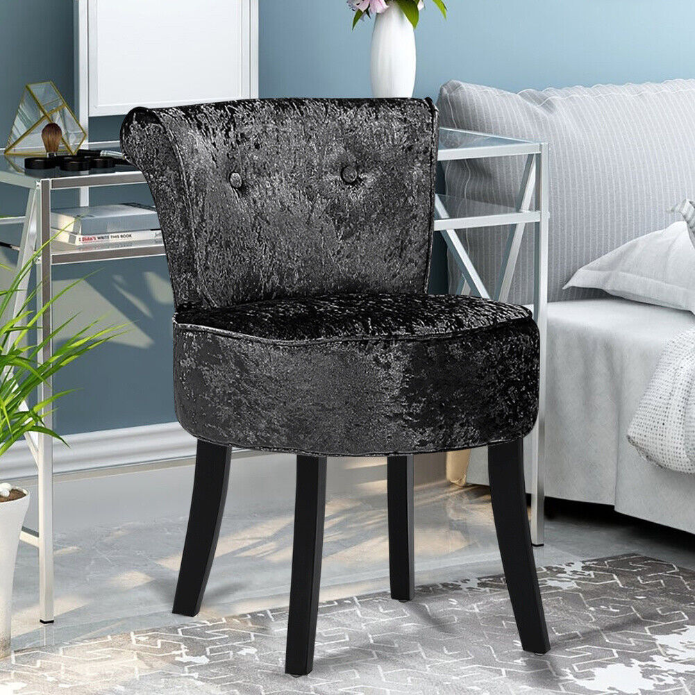 Pouffe Round Makeup Vanity Chair Dressing Table Seat Low Back Stool Piano Bench