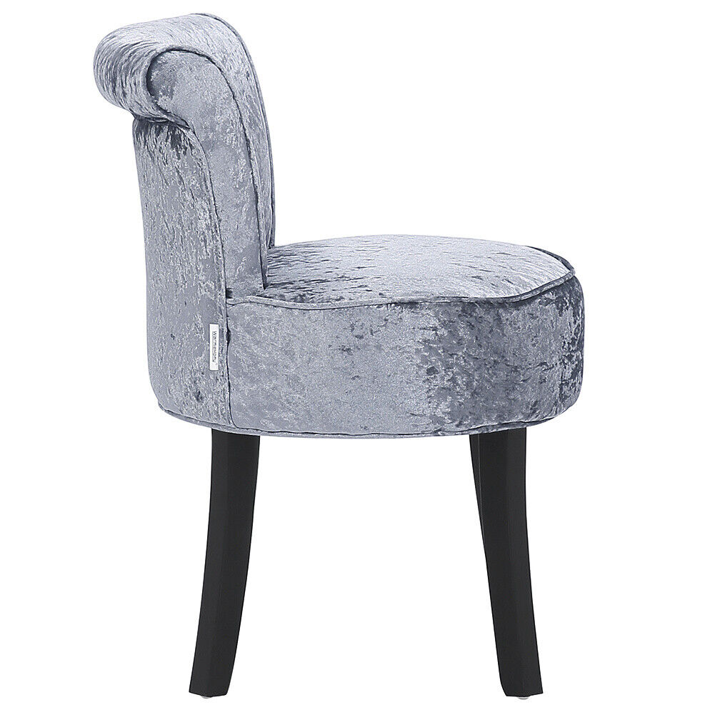 Pouffe Round Makeup Vanity Chair Dressing Table Seat Low Back Stool Piano Bench