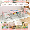 Children Table and 2 Chairs Set Toddlers Learning Activity Play Desk w/Storage