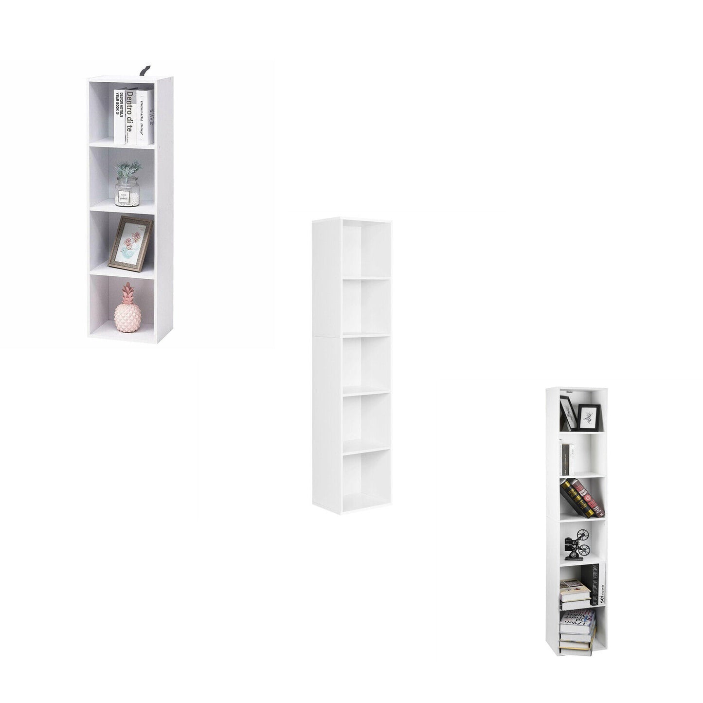 Storage Bookcase Display Shelf Unit Organiser 4/5/6 Cube Bookshelf Home Office