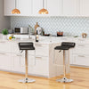 Bar Stools × 2 Padded Seat Faux Leather Swivel Home Kitchen Breakfast Muti Types