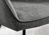 **Seconds** Falun Dark Grey Soft Touch Fabric Diamond Stitched Dining Chairs Bl