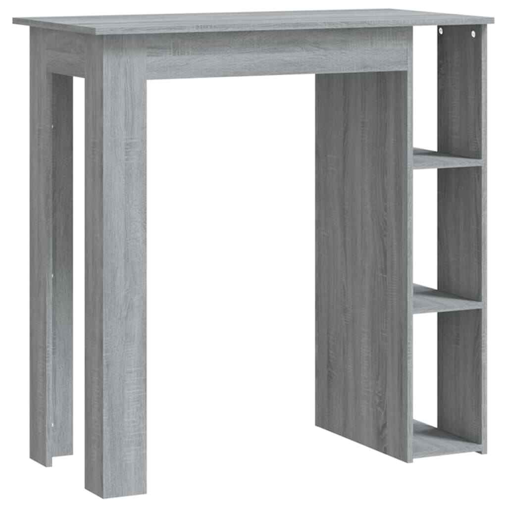 Bar Table with Shelf Grey Sonoma 102x50x103.5 cm Engineered Wood HOT