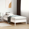 BaraSh Bed Frame with Headboard White 90x200 Solid Wood Pine,Platform Bed P0P2