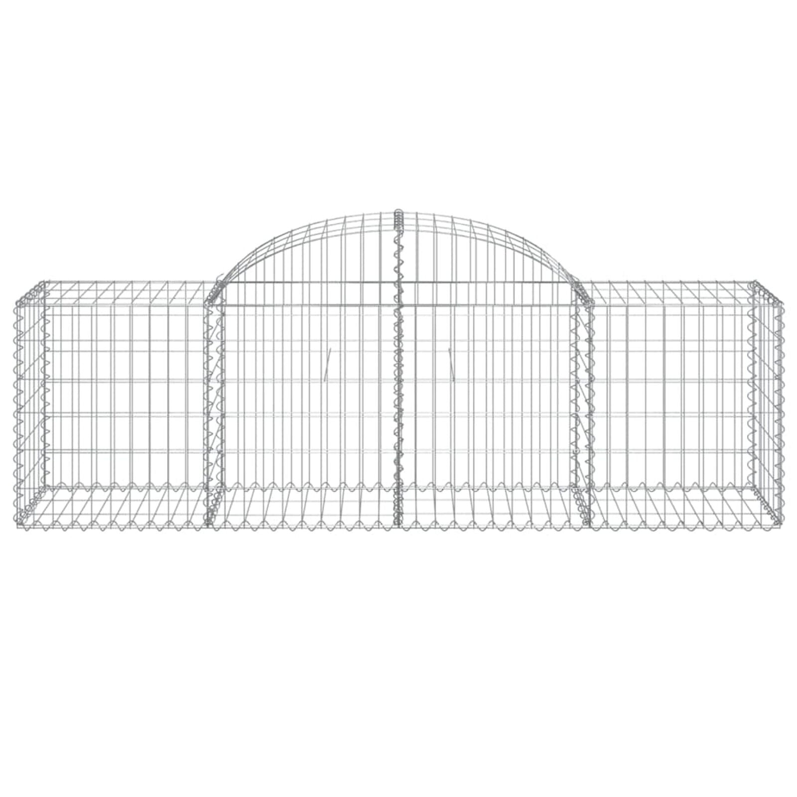 BaraSh Arched Gabion Baskets 5 pcs 200x50x60/80 Galvanised ,Gabion Wall H6F8