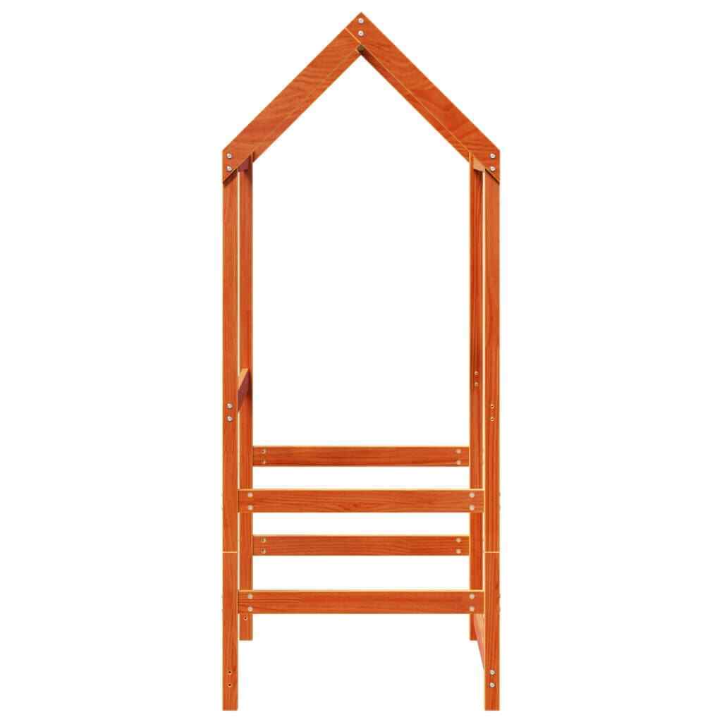 ' Bed Roof Wax Brown 118x70x176.5 Solid Wood Pine L0I1