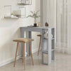 Bar Table with Shelf Grey Sonoma 102x50x103.5 cm Engineered Wood HOT