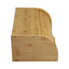 Bamboo Wooden Bread Bin Roll UpDoor Counter Rack Food Storage Box Loaf Container