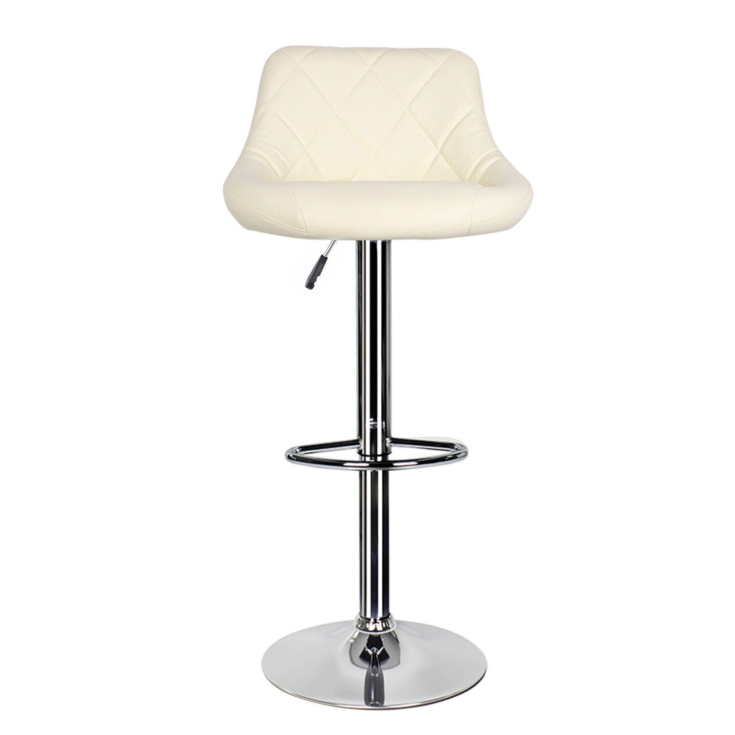 Bar Stools × 2 Padded Seat Faux Leather Swivel Home Kitchen Breakfast Muti Types