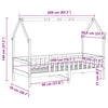 ' House Bed Frame 80x200 Solid Wood Pine B0U9