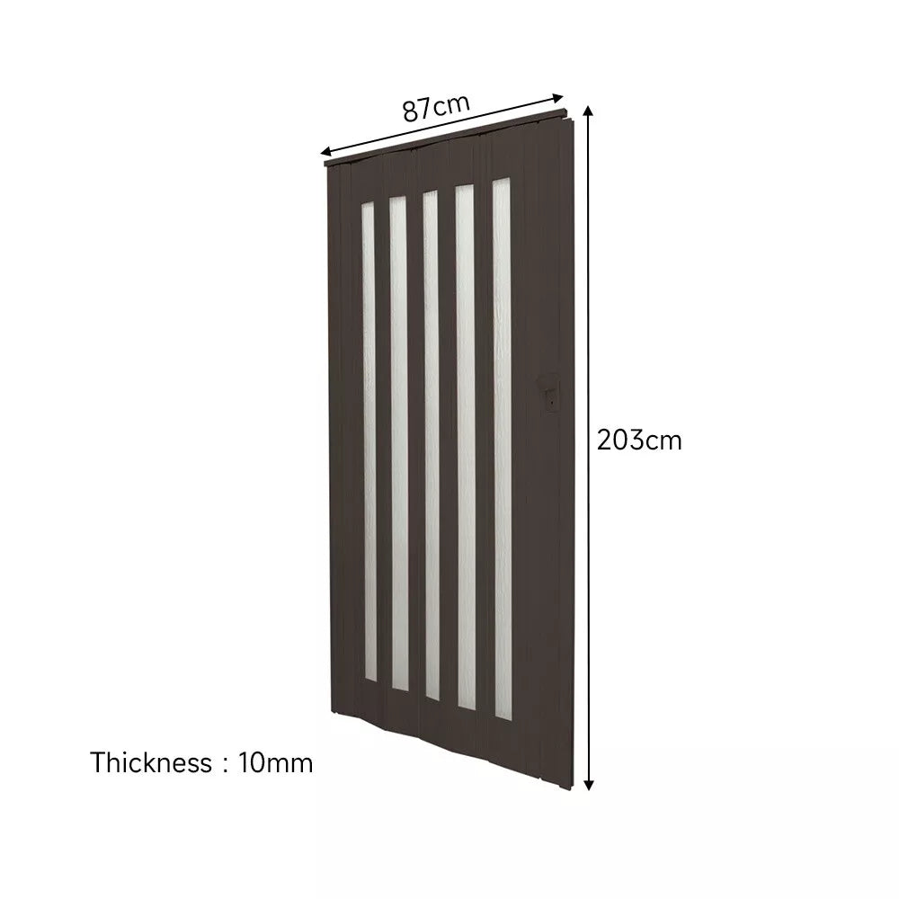 Internal Bi Folding Concertina Accordion Door PVC Sliding Divider Doors Bathroom