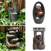 Garden Water Feature Fountain LED Lights Indoor Outdoor Statue Electric Powered