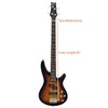 Glarry Sunset GIB Right Handed 4 String Electric Bass Guitar w/ Bag Strap Tool