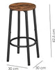 Bar Stools Set of 2 Industrial Bar Stools Metal Frame Barstools with Round Top