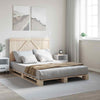 Bed Frame with Headboard 140x200 Solid Wood Pine K3Q9