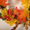 Autumn Fall Door Wreath Autumn Maple Leaf with LED Harvest Front Door Home Decor