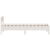 BaraSh Bed Frame with Headboard White 90x200 Solid Wood Pine,Platform Bed P0P2
