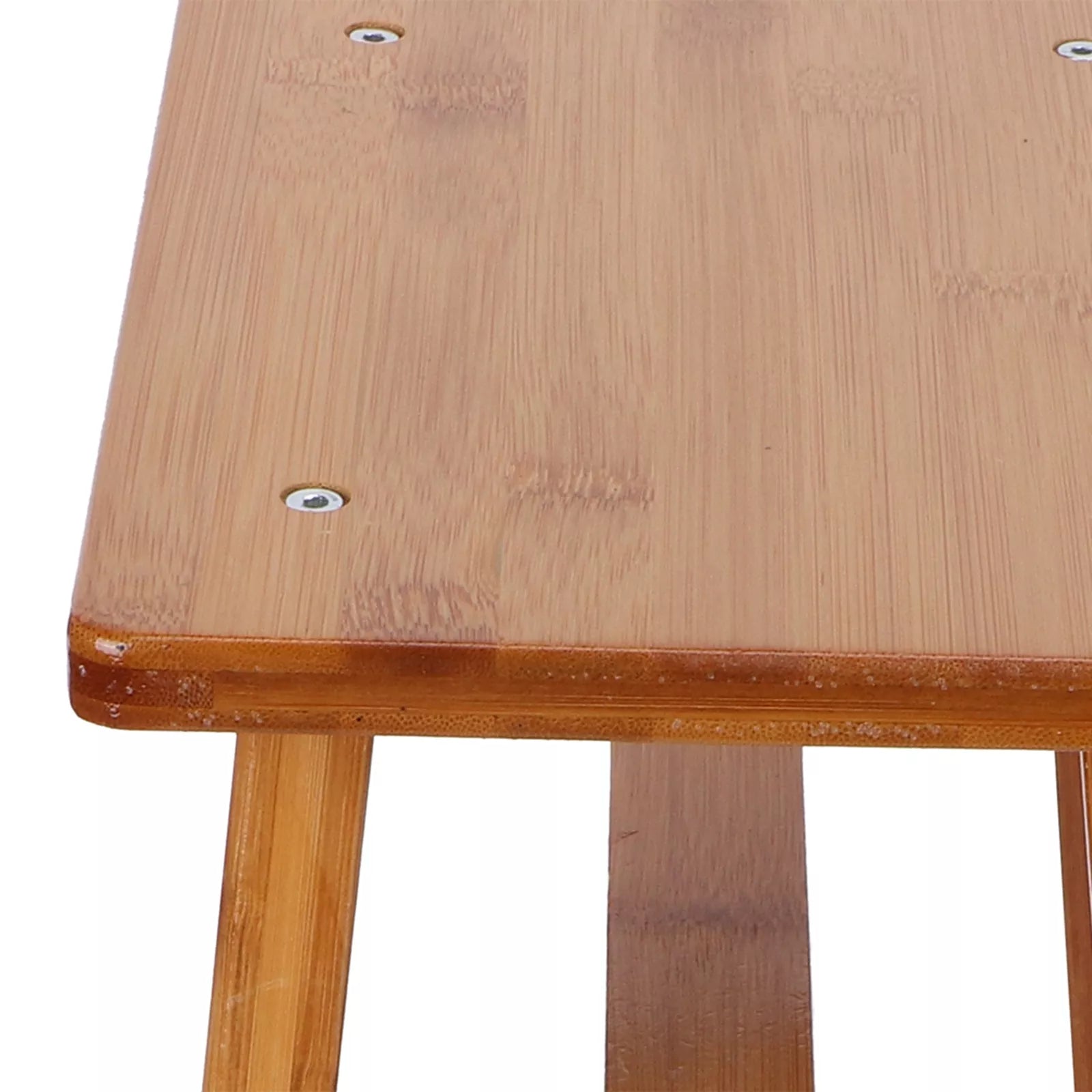 (S Rectangle)Multipurpose Small Bamboo Stool Foot Rest Stool Shower Low Bench