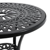 Outdoor Dining Table Round Cast Aluminum Patio Dining Table with Umbrella Hole