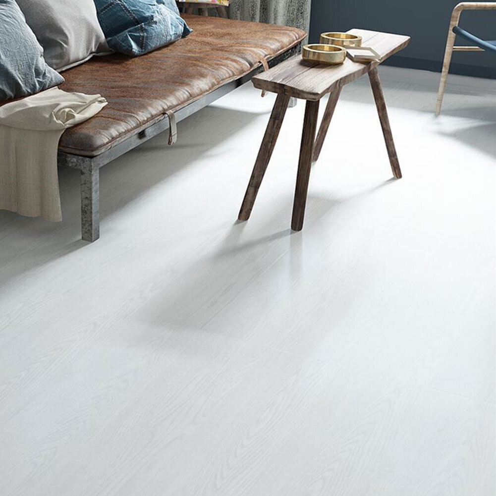 36 x Wood Grain Planks Self Adhesive Flooring Tiles Plank PVC Floor Rustic White